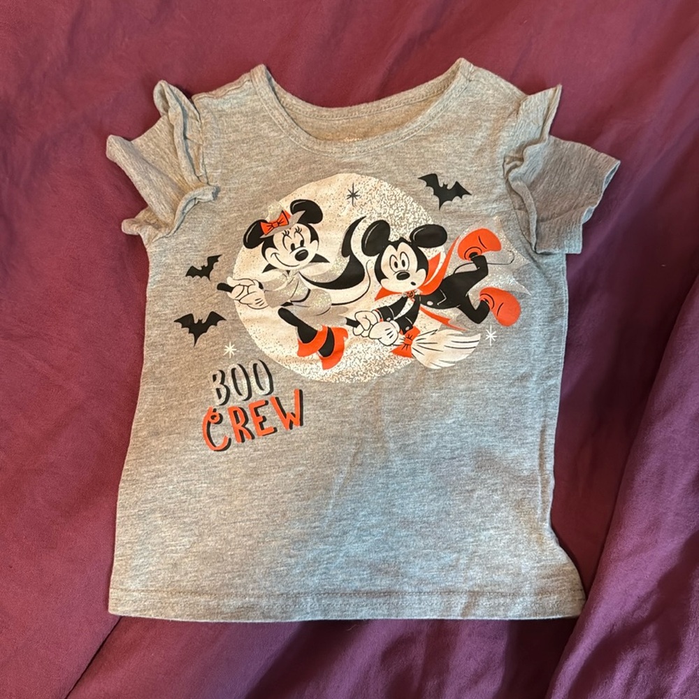 Girls Disney Junior Minnie T-Shirt 3T Gray Halloween